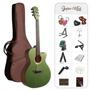고퍼우드 i132C 입문용 컬러 통기타 풀패키지 포레스트 글림