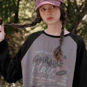 [제작] 플리키 루즈핏 나그랑 티셔츠 83966 빅사이즈 여성의류