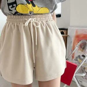 여자 트임 실내복 핫팬츠 SS 트랙수트 넓은 반바지_4