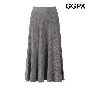 [GGPX] 무지 골지 니트 롱 스커트 (GP9SK040F)