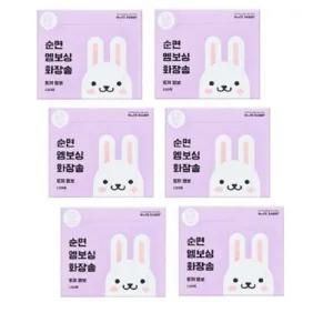 [화이트래빗] 화이트래빗 엠보싱 토끼엠보 화장솜 100매x6박스