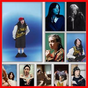 유명한 가수 B-Billies 트렌디 스타 초상화 캔버스 포스터 벽 예술 침실 음악 테마 카페 스튜디오 바 장식