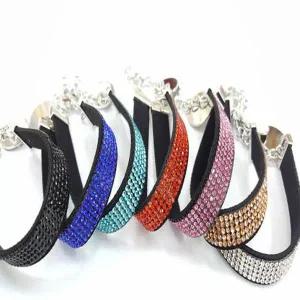 강아지 비즈 스톤 목걸이 M 1P 반려견 캐주얼 목줄 애견산책목줄