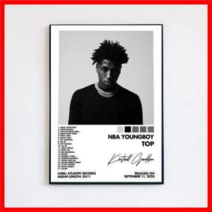 YoungBoy 랩 힙합 노래 음악 앨범 표지 트랙리스트 가수 스타 포스터 인쇄 벽 아트 캔버스 회화 홈 룸 장식