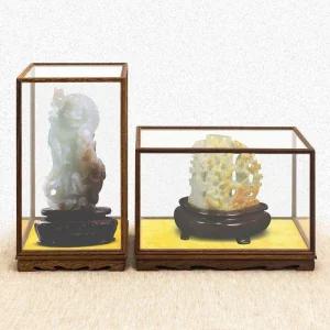 공예품 보관함 유리 골동품 세로 상자 장식장 박물관