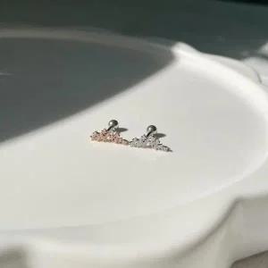 [콩심팥심]샤베트 변경가능 큐빅 바벨바 피어싱 라블렛바