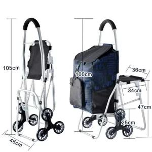 의자겸용 캐리어 시장 접이식 장바구니의자 폴딩 다용도 바구니