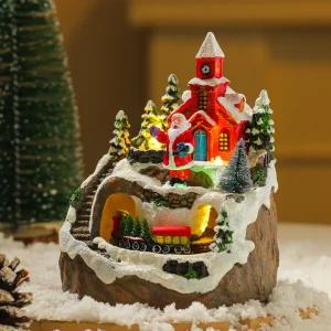 크리스마스 동화마을 오르골 산타 스노우볼 무드등