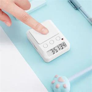 버튼식 공부 타이머 무소음 스탑 워치 휴대용 학습 시계