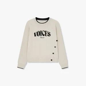 [롯데백화점]보브 버튼 포인트 레터링 니트 풀오버 7155450015