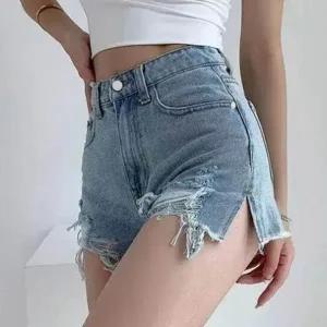 심플룩 트렌디여자 올드스쿨 힙찢청 블루진 모던 핫팬츠 (WFJT881)