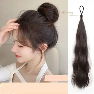 똥머리 당고 볼륨업 묶음 부분 가발