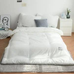 푸바 마이크로 모달 자수 차렵이불 싱글세트 화이트