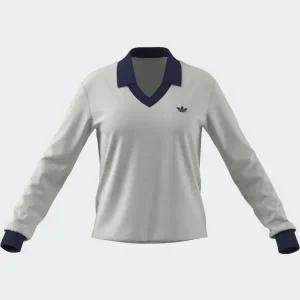 [아디다스오리지널스](본점)[여성] 매일 편안하게 입을 수 있는 브이넥 자카드 저지(KC9319)