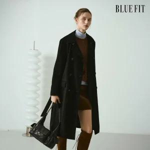 [25FW최신상] 블루핏X로보 이태리 스웨이드 트렌치 코트