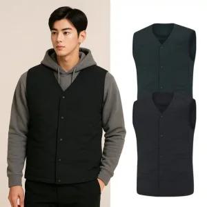 콜핑 남성 겨울 웰론 퀄팅 보온 경량 등산 패딩 조끼