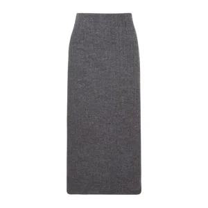 [본사직영]뒷밴딩 H라인 니트스커트-L1C46KSK030