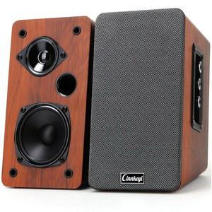 신케이 50W 나무 책장 스피커, 패시브 2.0 컴퓨터 PC 스피커 블루투스/RCA/AUX 3.5mm /USB 입력 TV TV/PC/노트북/턴테이블, 강력한 베이스 TV/턴테이블