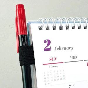 다이어리 펜홀더 펜꽂이 휴대용 공책 블랙