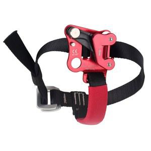 SHYEKOKO 클라이밍 핸드 업센더, 120kg 하중 풀리 설계로 다양한 용도로 사용할 수 있는 리버스 버클 조정 버튼으로 마모를 줄여주는 업센더 트리 클라이밍(오른발 라이저/레드)