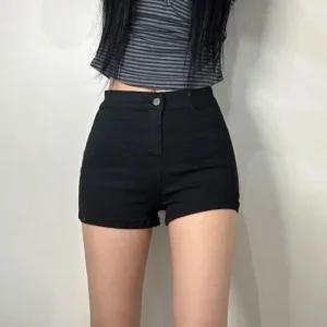 착붙핏 여성 기본 무지 숏 팬츠 반바지 데일리 핫팬츠 스판 봄 여름 가을 여자 바지 블랙