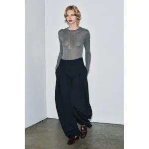 [정품] 자라 긴팔 롱슬리브 맨투맨 니트 ZARA 엑스트라 파인 탑 - 그레이