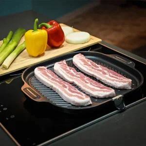 유피트 IH 와이드 인덕션 고기불판 GWM 해피콜 양면프라이팬