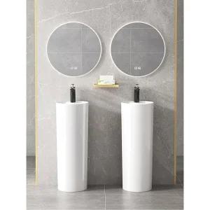 긴다리세면대 원형 미니 인테리어 DIY 일체형 세면대 탑볼