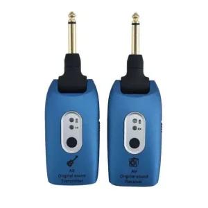 고품질 일렉 기타 블루투스 오디오 송수신기 A9 무선 전송기 블루 1쌍+3.5 변환 헤드