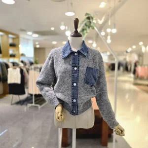 [대구백화점] [멜로디가든]데님콤보 니트가디건(M25WAC105)