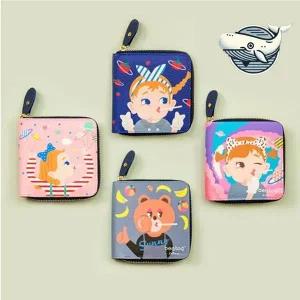 [콩심팥심]러블리 캐릭터 동전 카드 지갑 실용적인 여행용