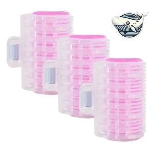 스타일리쉬 핑크 헤어롤 헤어 컬링 고급 집게