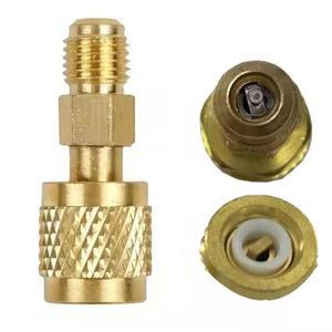 2PCS 진공 펌프 황동 어댑터 R410 R32 에어컨 용 냉매 커넥터 변환기 퀵 커플 링