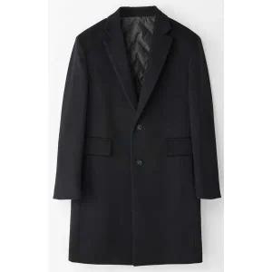 [하프클럽/에스티코]캐시미어 울 체스터 싱글 코트 블랙 SCTVD01NSB