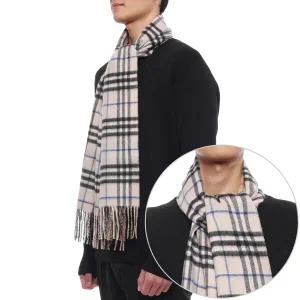 [버버리] 25FW 남성 리버시블 체크 캐시미어 머플러 (8090952 SAND LICHEN M 25F)