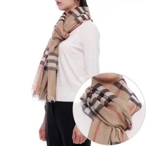 [버버리] 25FW 여성 체크 울 실크 머플러 (8078779 ARCHIVE BEIGE W 25F)