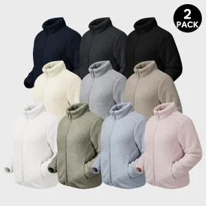 후리스 집업 보아털 양털 겨울 플리스자켓 커플 빅사이즈 2팩