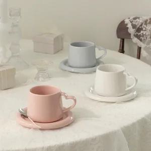 [쓰임] 하트 시그널 커피잔 세트(2color)