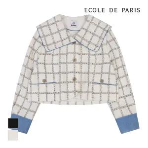 [에꼴드파리/드라로얄] 빅카라 패턴 자켓_RB33WJCM32Z