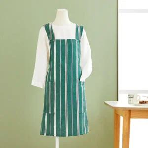 [모던하우스] 디자인하우스 선염 스트라이프 앞치마 그린