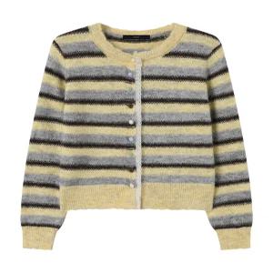 [르샵]레이스 컬러 버튼 배색 니트 가디건 (DP4CK006A)