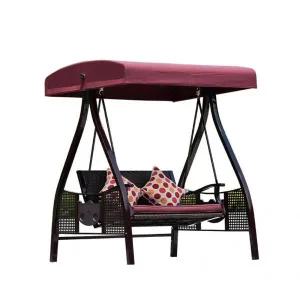 [아트박스]/위드마켓 2인용 정원 그늘막 그네의자 (레드)