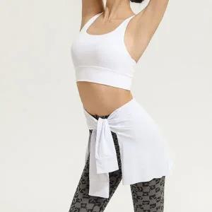 [콩심팥심]이쁜언니 커버업 랩스커트 엉덩이가리개 흰색 요가복 레깅스스커트