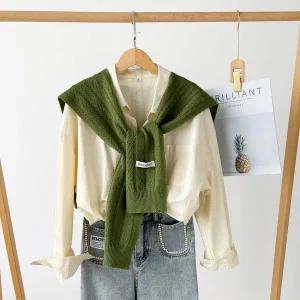 [콩심팥심]글로보라 어깨 망토 가디건 머플러 대체 등따시개 심플 어깨숄