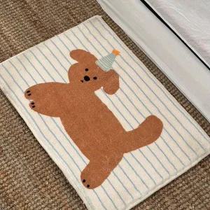 꼬깔 강아지 미니 러그 발매트