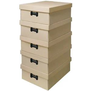 무지뚜껑식 정리함 5장 종이 리빙박스 수납함 의류 장남감 보관함