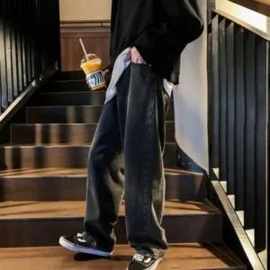 안감 겨울 기모 루즈핏 청바지 남성 [HF-9] 2컬러 (48Wrr)