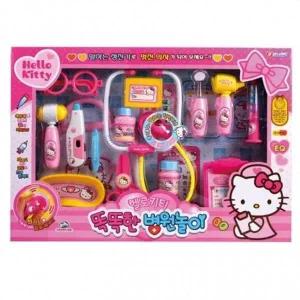 헬로키티 산리오 캐주얼 똑똑한 병원놀이 필수템 의사