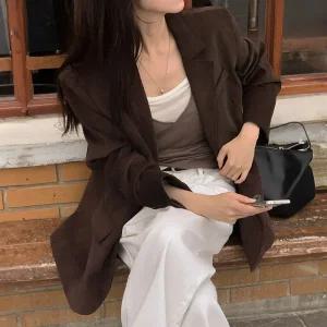 [제작] 래미티 코듀로이 싱글 루즈핏 자켓 84265 빅사이즈 여성의류