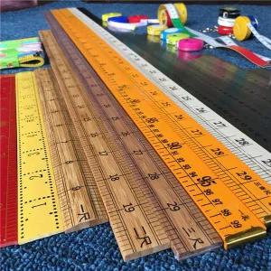 호환   대나무 자 교육용 교구 나무 자 가정용 천 측정 의류 재단용 직자 재단사용 천 자